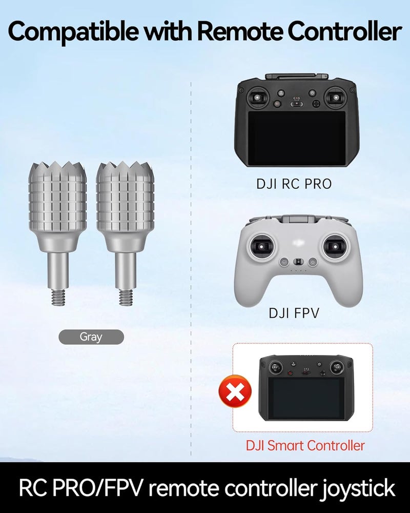 LKTOP 2 Pairs Controller Stick Replacement Joystick for DJI 𝗥𝗖 𝗣𝗿𝗼, 𝗙𝗣𝗩 𝗥𝗲𝗺𝗼𝘁𝗲 𝗖𝗼𝗻𝘁𝗿𝗼𝗹𝗹𝗲𝗿 𝟮/𝟯, Thumb Rocker for DJI Mini 3 Pro, Air 2S, Mavic 3/Pro/Classic/Cine, Avata/2, FPV - Image 5
